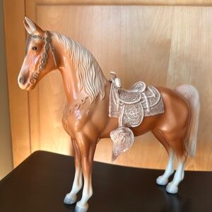 Vintage Breyer Western Horse Glossy Model #57 with Saddle